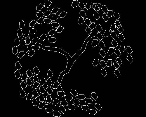 Plants, trees cad map