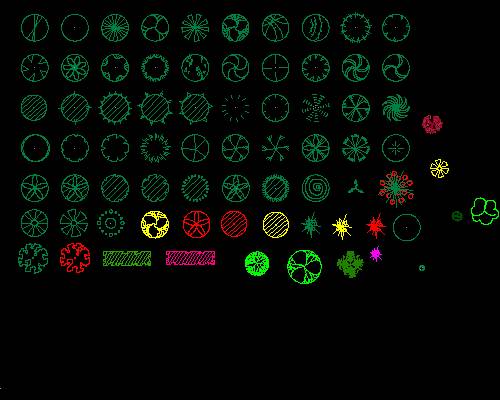 Plants, trees cad map