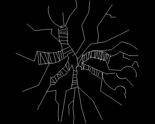 Plants, trees cad map