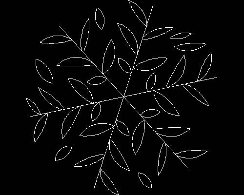 Plants, trees cad map