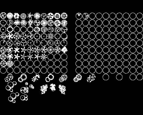 Plants, trees cad map