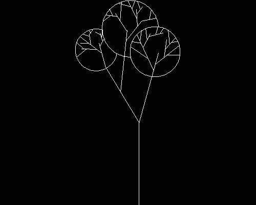 Plants, trees cad map
