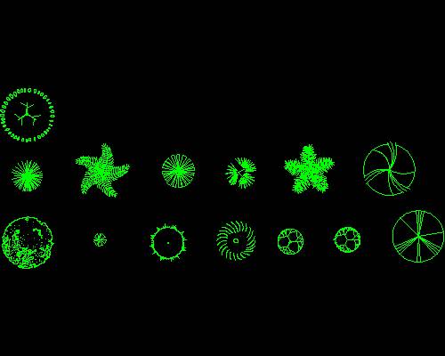 Plants, trees cad map