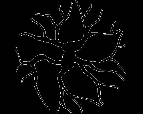 Plants, trees cad map