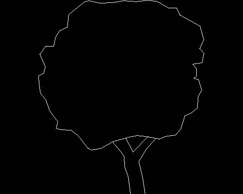 Plants, trees cad map