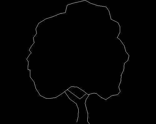 Plants, trees cad map