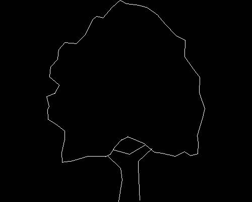 Plants, trees cad map
