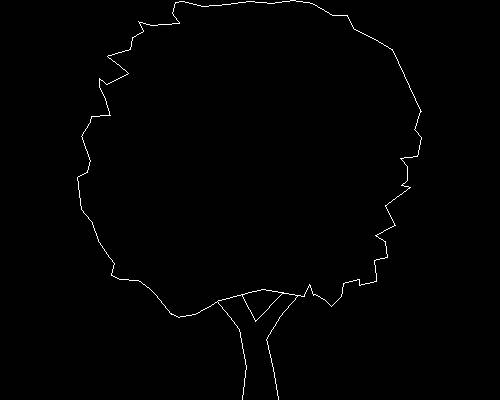 Plants, trees cad map