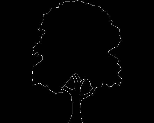 Plants, trees cad map