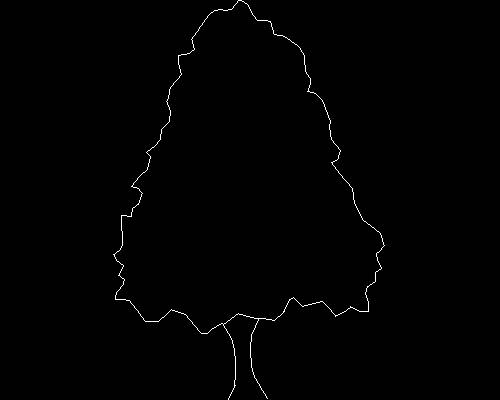 Plants, trees cad map