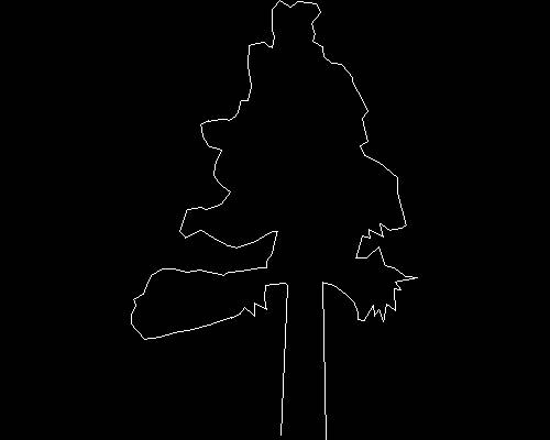 Plants, trees cad map