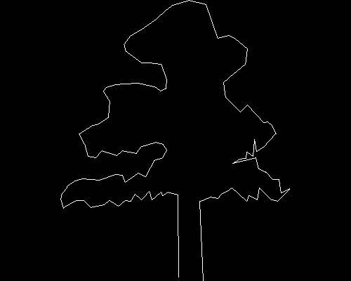Plants, trees cad map