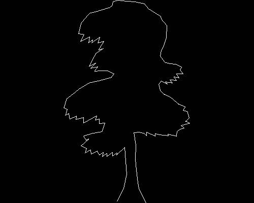 Plants, trees cad map