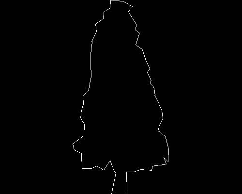 Plants, trees cad map