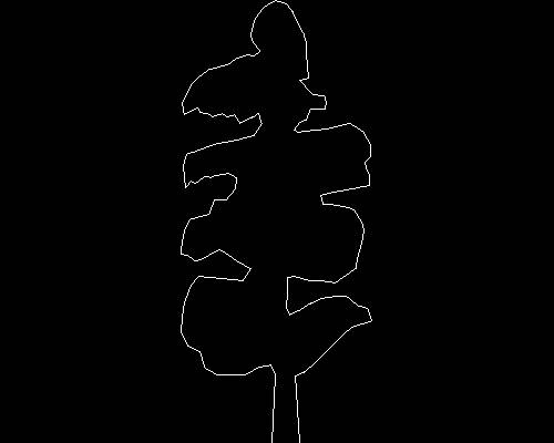 Plants, trees cad map