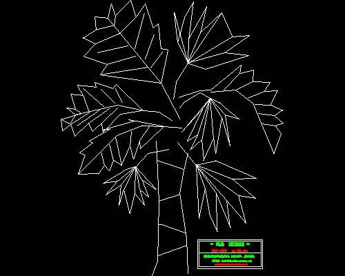 Plants, trees cad map