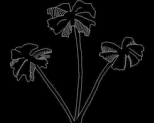 Plants, trees cad map