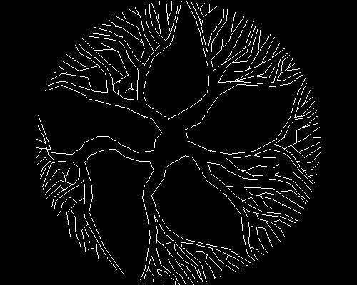 Plants, trees cad map