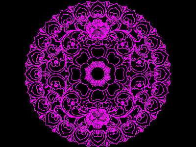 Classical Carved Stone Pattern CAD Demo  4p
