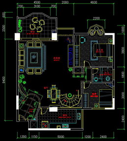 A complete set of double-residential building decoration design drawing cad