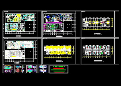 Business Hotel Hotel design renovation plans, rotating ladder, Vestibule, bookcases Detailing