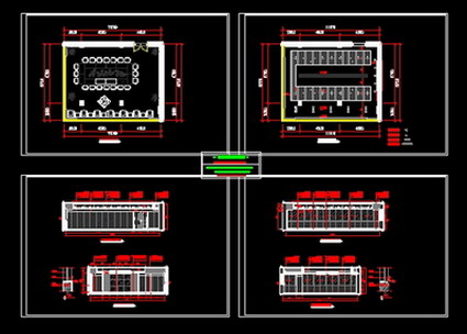 Hotel meeting room renovation plans, rotating ladder, Hallway, bookcases Detailing