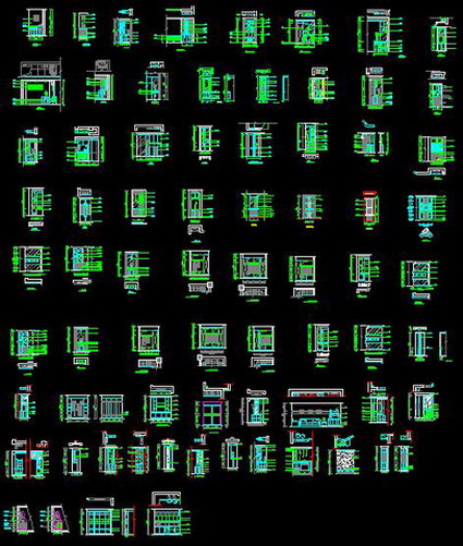 CAD Used Parts And Components: Cabinets and Bookcases Drawing