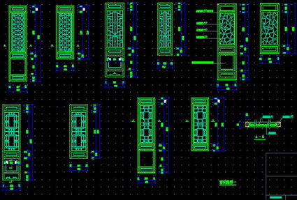 Commonly used windows and doors gallery,CAD Flat View,CAD Decoration design
