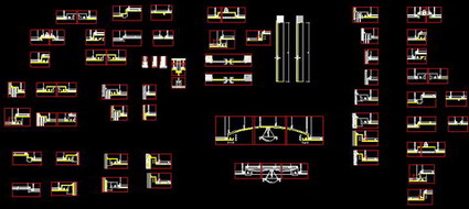 Standard ceiling bulk sample atlas, rotating ladder, Vestibule, bookcases Detailing