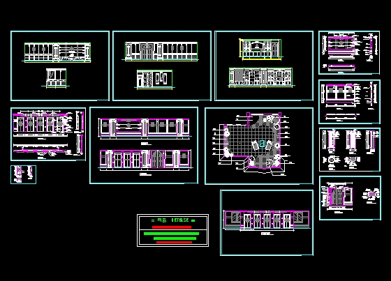 Teahouse decorated map, rotating ladder, vestibule, bookcases Detailing