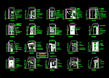 Vestibule clothing and headgear cabinet drawings