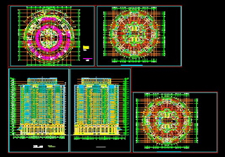 Circular building construction drawings
