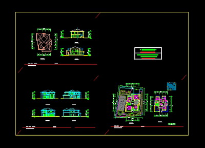 Two sets of private villas design diagram with pictures
