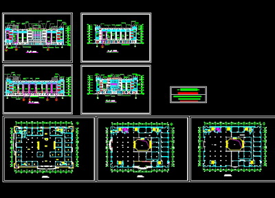 A complete set of bank decorate construction drawings
