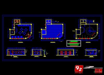 Cafe renovation program design drawing