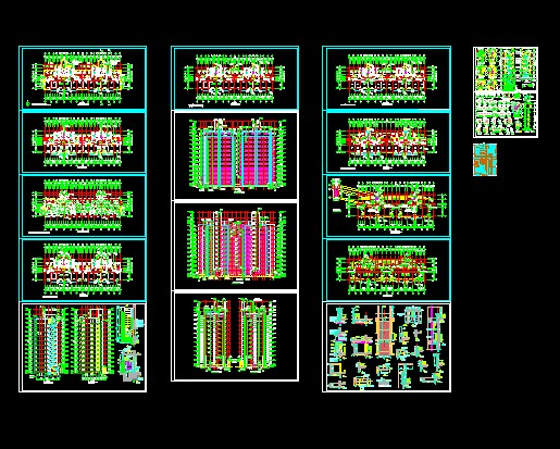 High-rise residential full CAD drawings