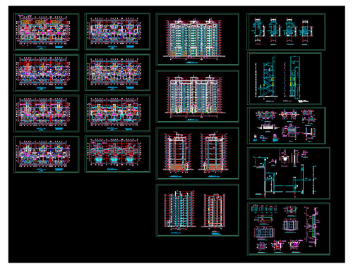 New concept of high-rise residential CAD drawings