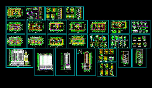 CAD drawings of residential district