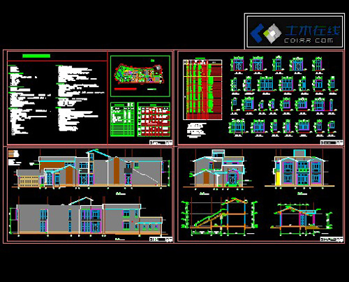 Cottages CAD construction drawing