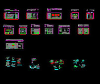 International Terrace decoration CAD drawings