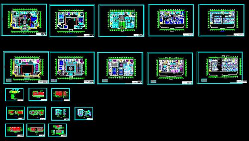 International hotel building CAD drawings