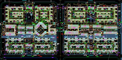 Shanghai pujiang town the total plane CAD drawings