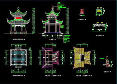 Quartet eaved pavilion complete construction drawings