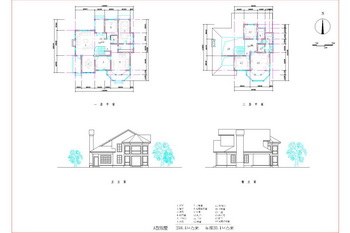 Two-story slant luxury villa