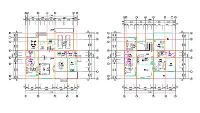 Double layer villa construction plans
