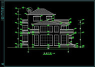 Villa with a chimney CAD drawings
