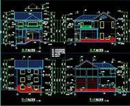 Three-tier villa building plans