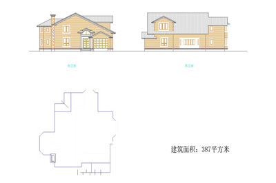 Modern two-story single parking villa