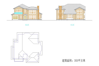 Classic two-story single-family villa