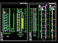 Seven-story residential building CAD drawing